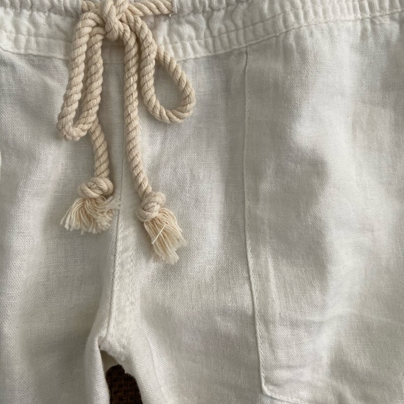 🐚 Roxy Rope + Linen Drawstring Shorts w Pockets - Picture 2 of 7